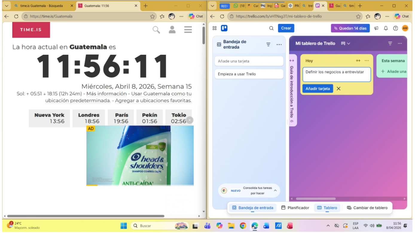 Registro de hora en time.is para Trello